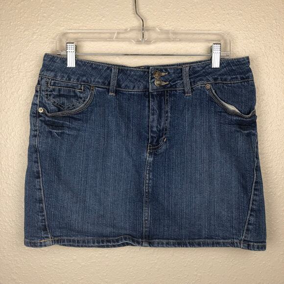 Route 66 Y2K Style Blue Denim Mini Jean Skirt Size 11/12 - Picture 5 of 7